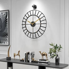 20 Inch Metal Watch Clocks Luxury Design Wall Clock Modern Design Silent Metal Black Cheap Wall Clock Battery Operated Best Gift 2024 - buy cheap