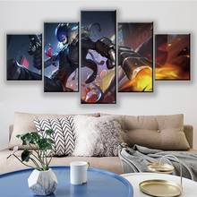 5 Piece HD Cartoon Pictures Beelzebumon Digimon Digital Monster Anime Poster Wall Sticker Canvas Paintings Wall Art Home Decor 2024 - buy cheap