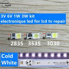 50-100pcs Pcs For LG led tv backlight 2835 3030 3535 3V 6V 1W 3W kit electronique led for lcd tv repair Cool cold white 2024 - buy cheap