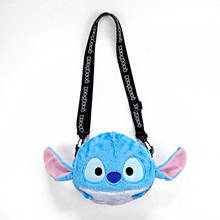 Figuras de Disney de Mickey, Minnie, Stitch, oso de loto, producto de dibujos animados, accesorios de Cosplay, bolso de hombro informal, regalos, Unisex 2024 - compra barato