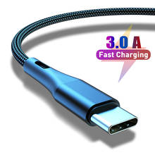 Кабель USB Type-C 3A, 1 м, 2 м, 3 м, кабель USB Type-C для быстрой зарядки Samsung S10, xiaomi redmi note 7, QC 3,0, фотокабели 2024 - купить недорого