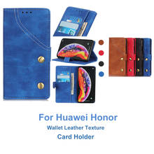 Flip Retro Leather Bag Case For Huawei Honor Y3 Y5 Y6 Y9 7A P20 PRO 9 lite Prime 2018 Play 7 7S 10 Enjoy 8E 7C Wallet Card Case 2024 - buy cheap