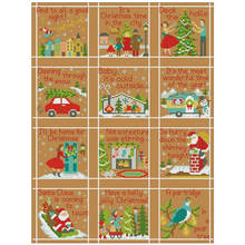 Patrones de Feliz Navidad, punto de cruz 11CT 14CT, Kits de punto de cruz chino DIY, conjuntos de costura bordada 2024 - compra barato