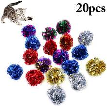 20pcs Cat Toys Crinkle Ball Cat Toy Colorful Ball Interactive Pet Kitten Scratch Playing Ball Training Toy Pet Supplies for Cats 2024 - buy cheap