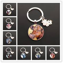 New bull keychain zodiac bull key pendant gift souvenir cute bull keychain ladies men's jewelry 2024 - buy cheap