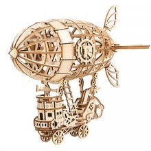 176pcsWooden 3D Airship Jigsaw Mechanical Model Puzzle Toys for Kids DIY Assembly Kids Educational Toys Airship Wooden Puzzle 2024 - buy cheap