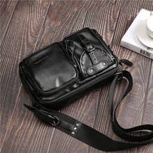 Vintage style synthetic leather messenger bag for men 2024 - compre barato