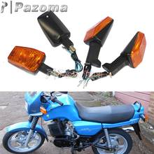 1 pares 12v motocicleta frente turn signal lâmpadas âmbar filamentos e3 emark blinker indicadores luz de sinal para mz etz 251 2024 - compre barato