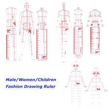 Fashion Ruler Fashion Line Drawing Human Dynamic Template for Clothing Design Humanoid Design Template Set 2024 - buy cheap