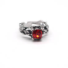 1PC Steampunk Gothic Red Zircon Skull Open Ring For Men Women Vintage Metal Hip Hop Skeleton Male Ring Party Jewelry Gift R104 2024 - buy cheap