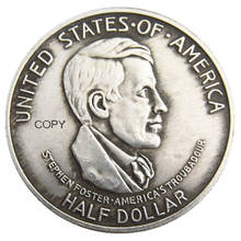Eua 1936 p/s cincinnati comemorativo meio dólar prata chapeado cópia moeda 2024 - compre barato
