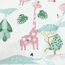 160cm * 50cm abacate girafa bebê algodão tecido costura acolchoado roupa de cama vestido diy patchwork tecido infantil 2024 - compre barato