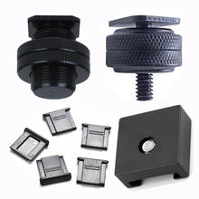 New arrival 1Pc Cold Shoe Mount Adapter Base with 1/4" Mounting Screw for Camera Cage Flash LED Light 2024 - buy cheap