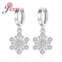 New Arrival Shiny Cubic Zirconia Woman Fashion Ice Flower Crystal Jewelry Sets 925 Sterling Silver Pendant Necklace Earrings 2024 - buy cheap