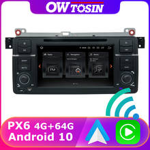 PX6 4+64G Android 10.0 Car DVD Media Radio GPS Wireless Carplay For BMW 3 Series M3 E46 3er 318 320 325 Rover 75 MG ZT 1998-2006 2024 - buy cheap