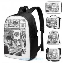 One for all Boku no hero academia ( my hero academy) - deku ( midoriya ) vs muscular Backpack men School bags Travel laptop bag 2024 - buy cheap