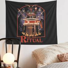 Mroning Ritual Black Tapestry Tapestry Psychedelic Aesthetic Room Decor INS Art Wall Hanging Tapestries dorm room decor Wall 2024 - buy cheap