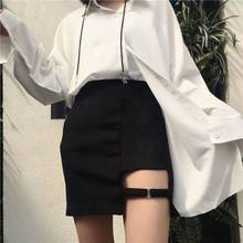 Women Black Skirt Female High Waist Spring New Korean Version of Temperament Wild A Word Skirt Pleated Skirt 2024 - buy cheap