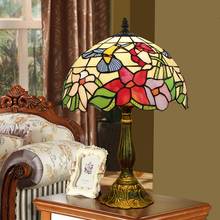 WOERFU 30cm Tiffany Table Lamp European Bedroom Bedside Light Retro Creative Living Room Study Bar Table lamp 2024 - buy cheap