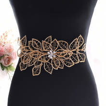 Golden Diamond Belt Rhinestone Belt Sparkly Belts for Dresses Wedding Belt Champagne Gold Women Gold Beaded Belt Jewelry Belt 2024 - buy cheap
