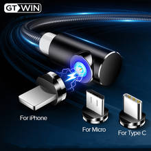 GTWIN-Cable magnético de carga rápida, adaptador Micro USB tipo C para iPhone XS Max X XR Samsung S10 2024 - compra barato