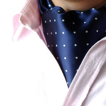 Moda masculina cravat auto tie polka dot jacquard tecido de luxo gravata ascot 2024 - compre barato