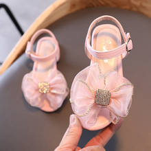 Kids Shoes for Girl Sandals Lace Bow Solid Color Princess Shoes Summer Children Baby Girl Shoes Beach Sandals SHS107 2024 - buy cheap