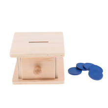 Montessori Wood Coin Box Baby Piggy Bank Learning Education Infant Kids Toys 2024 - buy cheap