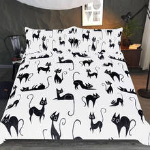 3D Custom Bedding Sets Animal Cat White Duvet Quilt Cover Set Comforter Bed Linen Pillowcase King Queen Full Double Size 2024 - buy cheap