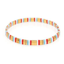 Go2boho miyuki pulseira feminina, bracelete com miçangas laterais, joias de casal clássico, pingentes de ouro, moda 2021 2024 - compre barato