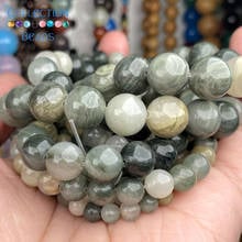 Natural Stone Green Grass Agates Loose Spacer Round Bead For Jewelry Making 4-10 MM DIY Bracelets Accessories Wholesale 15" 2024 - buy cheap