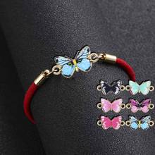 Wholesale Variety Brand New Enamel Butterfly Bracelet Female Child Adjustable Red Line Charm Bracelet Jewelry Gift 2024 - buy cheap