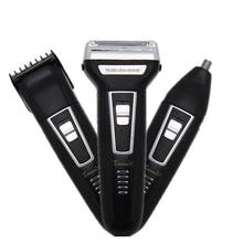 Maquinilla De afeitar eléctrica 3 en 1 para hombres, afeitadora recargable por USB, recortadora De pelo De nariz, máquina De afeitar eléctrica para hombres 2024 - compra barato