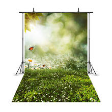 MEHOFOTO весенний пейзаж фон для фотостудии весенний Пасхальный боке Бабочка зеленая трава Фотофон 2024 - купить недорого