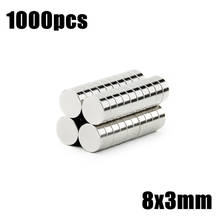 1000pcs 8x3mm magnets Super Powerful Strong Rare Earth Neodymium Magnet N35 8*3mm Magnets 2024 - buy cheap