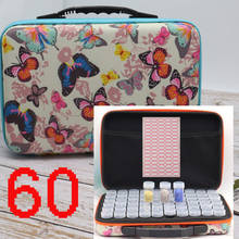 popular 60 Bottles Butterfly Diamond Painting Box diamond mosaic Tool Container Storage diamond embroidery Hand Bag Zipper box 2024 - buy cheap