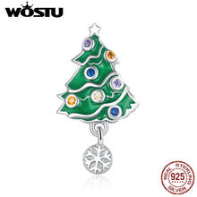 WOSTU New Christmas Tree for Women Jewelry Making 925 Sterling Silver Charm fit Silver women DIY Metal Beads Bracelet DAC374 2024 - buy cheap