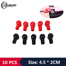 VEHEMO Durable 10PCS Black Red Car Battery Insulating Cover Terminal Boot Round Rubber 20x12MM Insulating Cover Tool 2024 - buy cheap