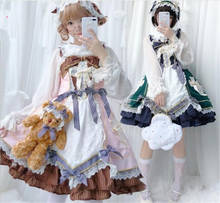 Sweet  Gothic Lolita Dress For Girls Anime Cosplay Costume Women's Maid Cute Cosplay Jsk Lolita Gothic Dress B366 2024 - buy cheap
