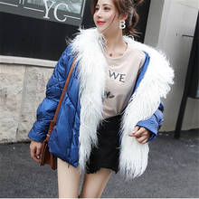 Short Section Bright Cotton Clothing Female 2019 Winter New Thick Warm Fashion Sheep wool Collar Coat Jacket Tide HHH00147 2024 - buy cheap