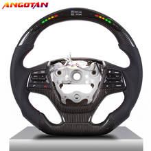 LED Perforated leather LED Carbon Fiber Steering Wheel Sprort Car volante esportivo Fit For Hyundai Elantra 2024 - buy cheap