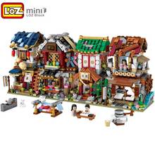 LOZ-bloques de construcción de estilo chino para niños, juguete de ladrillos antiguos, tienda pequeña, escuela, regalo, 1735-1736 2024 - compra barato