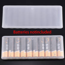 Organizador para bateria de grade, recipiente branco, caixa de armazenamento de pilhas aa, capa dura, suporte para bateria, 1 peça 2024 - compre barato