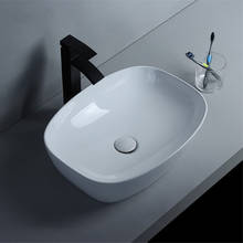 Bacia de lavagem de mão cerâmica branca de alta qualidade moderna da pia do banheiro 2024 - compre barato
