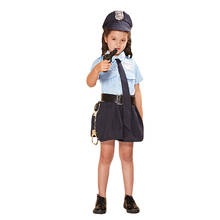 Disfraz de Cosplay para niños, uniforme de policía, utilería para escenario, Halloween y Carnaval 2024 - compra barato
