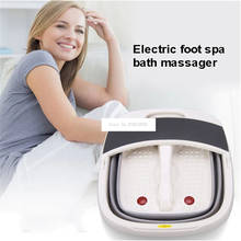 Massager elétrico automático do pé da bolha do oxigênio do calor da vibração do rolamento do banho dos termas do pé para aliviar o relaxamento da pressão 2024 - compre barato