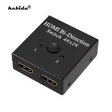 2 порта двунаправленный 4K HDMI коммутатор разветвитель 1x2/2x1 HDMI переключатель Sup порты Ultra HD 4K 1080P 3D HDR HDCP для PS4 Xbox HDTV 2024 - купить недорого