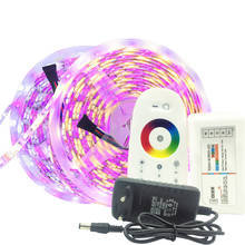 Tira de luces LED Flexible con Control remoto y adaptador de corriente, cinta luminosa Flexible de Color con pantalla táctil, DC12V, RGBW, RGBWW, 5M, 10M, 5050 LED 2024 - compra barato