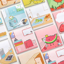 90sheets Fruit Dream Series Sticky Notes Memo Pad Diary Stationary Flakes Scrapbook Decorative Cute Bread avocado N Times Sticky 2024 - buy cheap