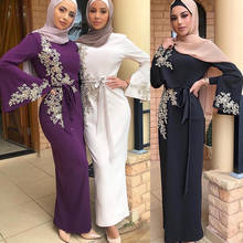Abaya-vestido abaya musulmán para mujer, djelaba femenino, hijab, turco, marroquí 2024 - compra barato